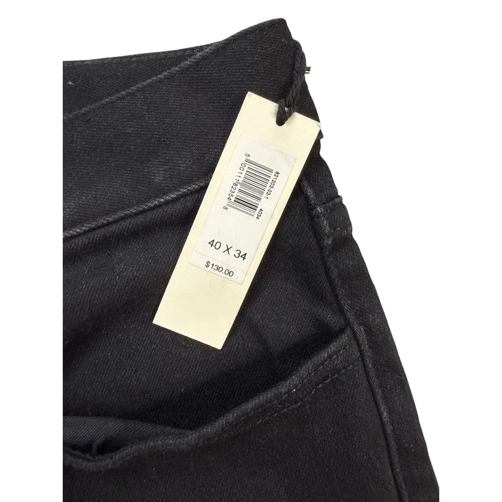 Banana Republic Slim Jeans NWT Mens 40x34 Black New Stretch Cotton Tencel Denim
